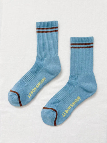 BOYFRIEND SOCKS - POWDER BLUE