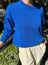 Load image into Gallery viewer, Le Bon Shoppe Milo Cotton Sweater - Cobalt