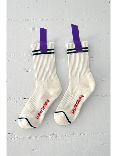BOYFRIEND SOCKS - PARCHMENT