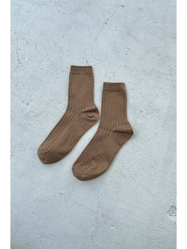 Her Socks -  DARK TAN