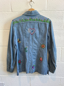 Vintage Lee Embroidered Denim Button Down