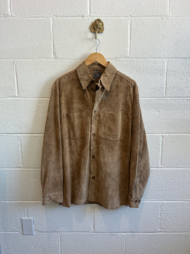 Vintage Suede Button Down Jacket