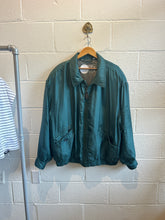 Load image into Gallery viewer, Vintage Silk Teal Bomber