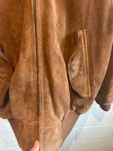 Vintage Suede Brown Suede Polo By Ralph Lauren Jacket