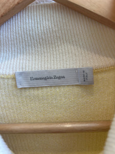 Pre-loved Ermenegildo Zegna Half Zip Cream Sweater
