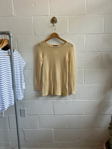 Vintage Cream Cashmere Pullover Sweater