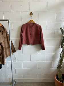 Vintage Button Down Cropped Jacket