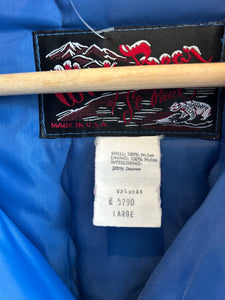 Vintage Blue Long Puffer Jacket