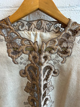 Load image into Gallery viewer, Vintage Off-White Lace Cardigan w/Cut Out Detail