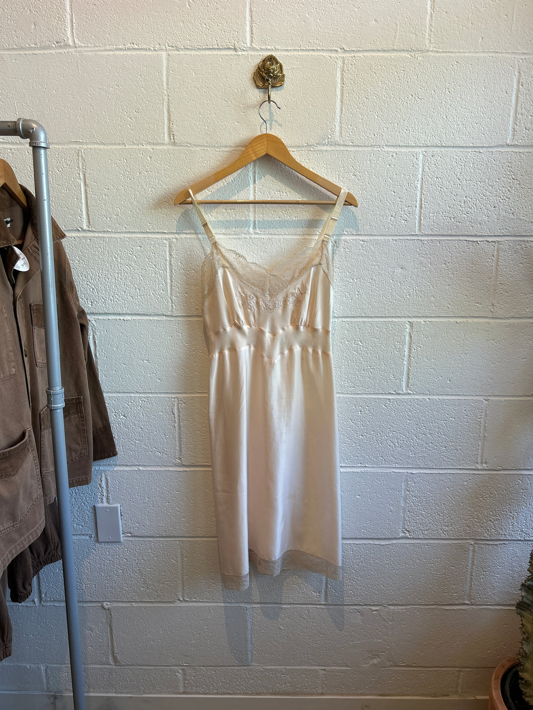 Vintage Pink Lace Slip Dress