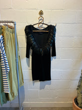 Load image into Gallery viewer, Vintage Anne Green Feather Dress