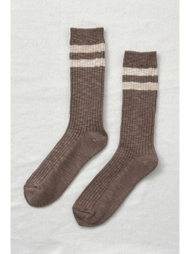 Cottage Varsity Socks - Flax Varsity