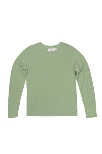 JUNGMAVEN Bishop 100% Hemp Long Sleeve Tee - PISTACHIO