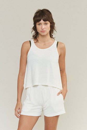JUNGMAVEN CROPPED TANK - Washed White