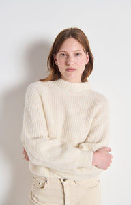 American Vintage women's jumper East - MELANGE PEARL