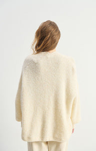 American Vintage - Women's cardigan East - MELANGE PEARL