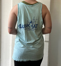 Load image into Gallery viewer, Vintage Well Worn Cat House Blue Tank