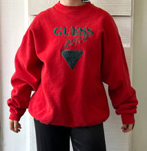 Load image into Gallery viewer, Vintage 90's Red Guess Crewneck Sweatshirt