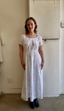 Load image into Gallery viewer, White Cotton Floral Sun Dress