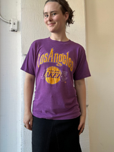 Load image into Gallery viewer, Vintage Purple Los Angeles Lakers Well Worn Tee Shirt