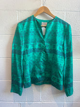 Load image into Gallery viewer, Vintage Adriana Papell Silk Green Print Jacket