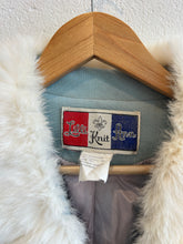 Load image into Gallery viewer, Vintage Blue Fur Jacket