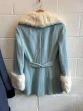 Load image into Gallery viewer, Vintage Blue Fur Jacket
