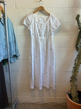 Load image into Gallery viewer, White Cotton Floral Sun Dress