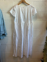 Load image into Gallery viewer, White Cotton Floral Sun Dress