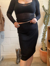Load image into Gallery viewer, Vintage Black Knit Skirt