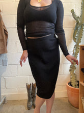 Load image into Gallery viewer, Vintage Black Knit Skirt