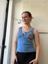 Load image into Gallery viewer, Vintage Black Hills Rally Blue Tie Tank