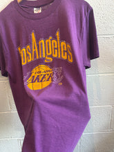 Load image into Gallery viewer, Vintage Purple Los Angeles Lakers Well Worn Tee Shirt