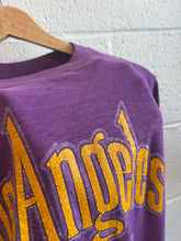 Load image into Gallery viewer, Vintage Purple Los Angeles Lakers Well Worn Tee Shirt