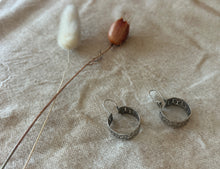 Load image into Gallery viewer, Vintage Silver Hoop Earrings
