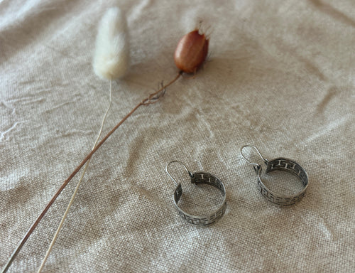 Vintage Silver Hoop Earrings
