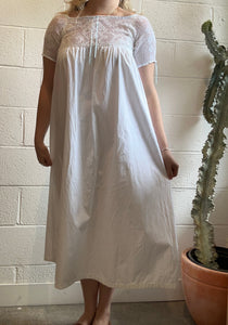 Vintage Antique White Cotton Crochet Dress