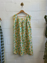Load image into Gallery viewer, Vintage Yellow and Green Floral House Dress