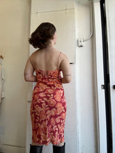 Load image into Gallery viewer, Vintage Red Floral Mini Dress