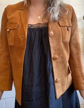 Load image into Gallery viewer, Vintage Tan Suede Button Jacket