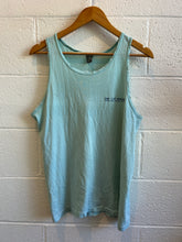 Load image into Gallery viewer, Vintage Well Worn Cat House Blue Tank