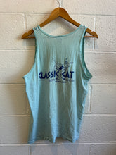 Load image into Gallery viewer, Vintage Well Worn Cat House Blue Tank