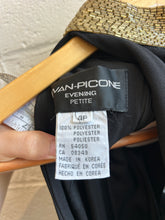 Load image into Gallery viewer, Vintage Black and Gold Collar Evan Piccone Evening Dress