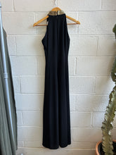 Load image into Gallery viewer, Vintage Black and Gold Collar Evan Piccone Evening Dress