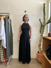 Load image into Gallery viewer, Vintage Black and Gold Collar Evan Piccone Evening Dress