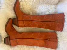 Load image into Gallery viewer, Vintage Stuart Brown High Cowboy Boots