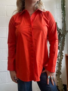 Pre-Loved Red Eileen Fisher Button Down