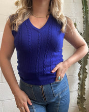Load image into Gallery viewer, Vintage Blue Knit Vest