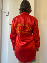 Load image into Gallery viewer, Vintage Red Satin Cauble Ranch Western Button Down