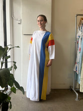 Load image into Gallery viewer, Vintage White w/ Stripes Terry Cloth "Towel Dress"